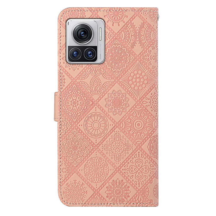 For Motorola Moto X30 Pro Ethnic Style Embossed Pattern Leather Phone Case(Pink)