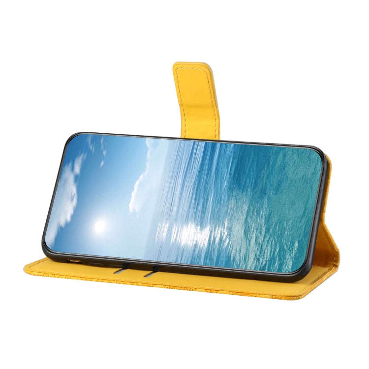 For Motorola Moto X30 Pro Ethnic Style Embossed Pattern Leather Phone Case(Yellow)