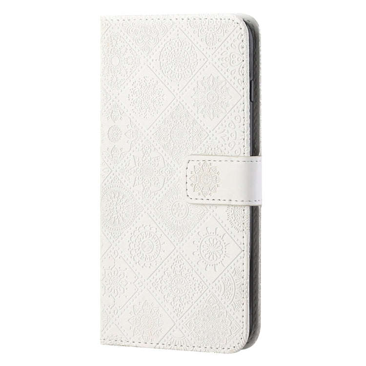 For Motorola Moto X30 Pro Ethnic Style Embossed Pattern Leather Phone Case(White)