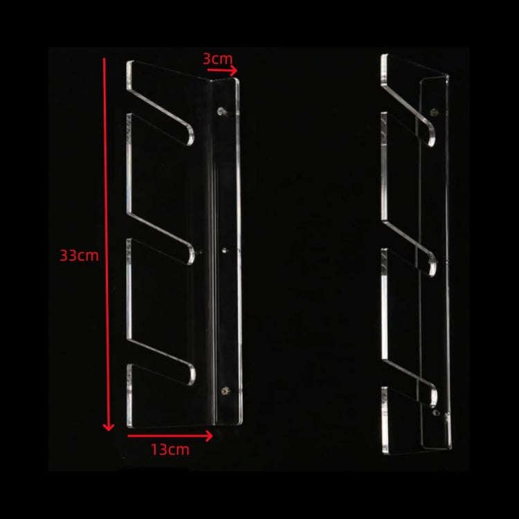 YX076 Wall Mount Four Wheel Skateboard Storage Bracket(Transparent)