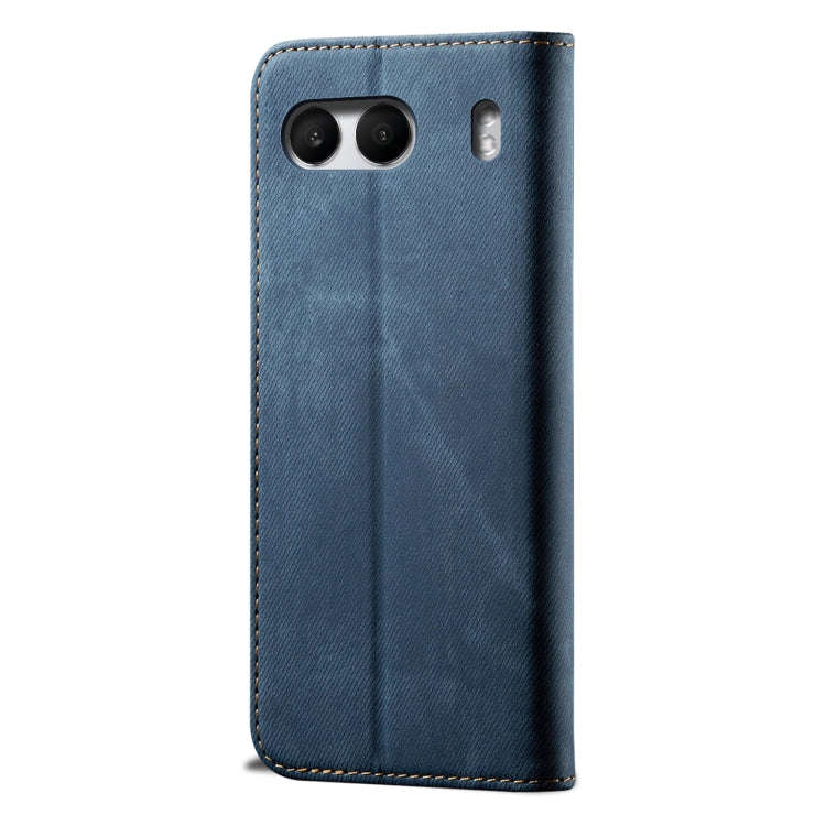 For OnePlus Nord 4 Denim Texture Casual Style Horizontal Flip Leather Case(Blue)