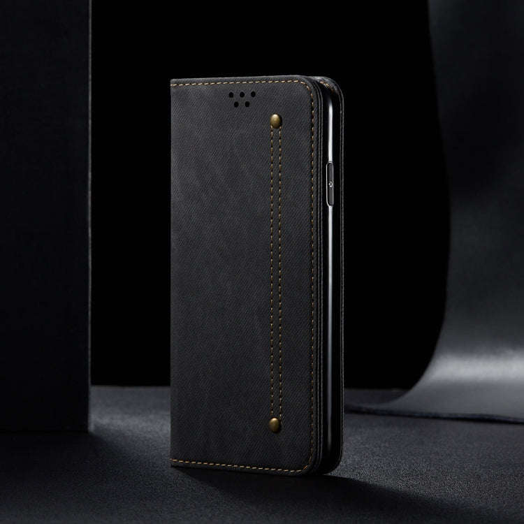 For OnePlus Nord 4 Denim Texture Casual Style Horizontal Flip Leather Case(Black)