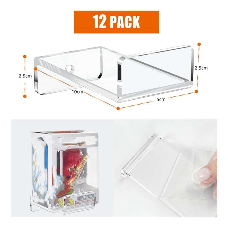 YX075 6pcs / Set Acrylic Storage Rack Anime Ornaments Wall Mounted Display Bracket