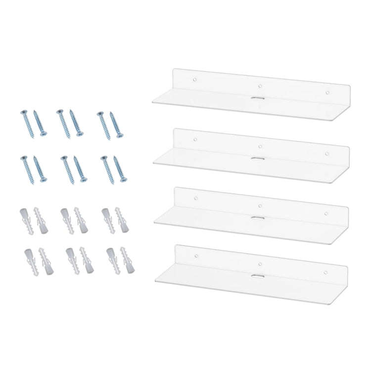YX074 4pcs / Set Acrylic Storage Rack Anime Ornaments Cosmetics Wall Mount Bracket