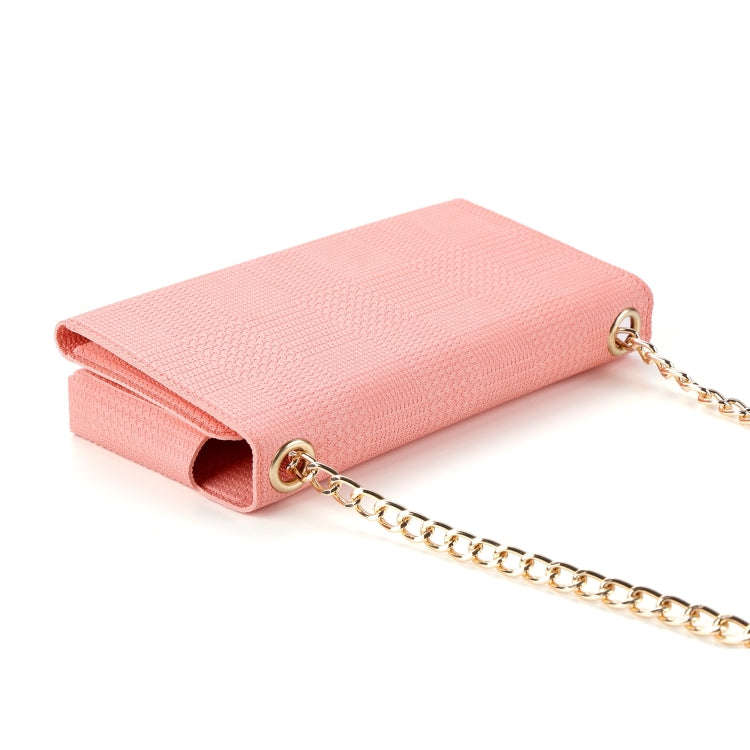 ViLi GHC Series Crossbody Bag RFID Leather Phone Case, 20 x 10 x 3.5cm(Pink)