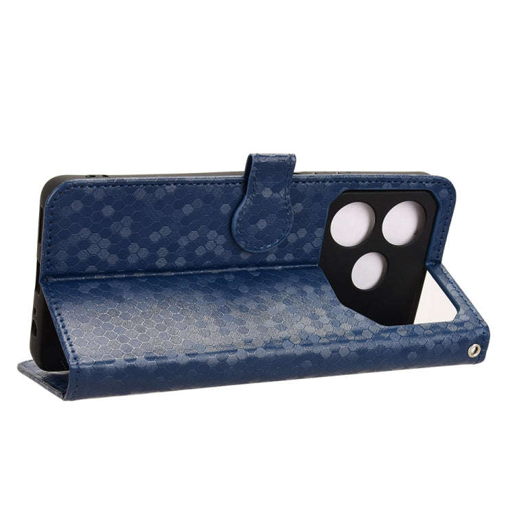 For Tecno Pova 6 Neo Honeycomb Dot Texture Leather Phone Case(Blue)