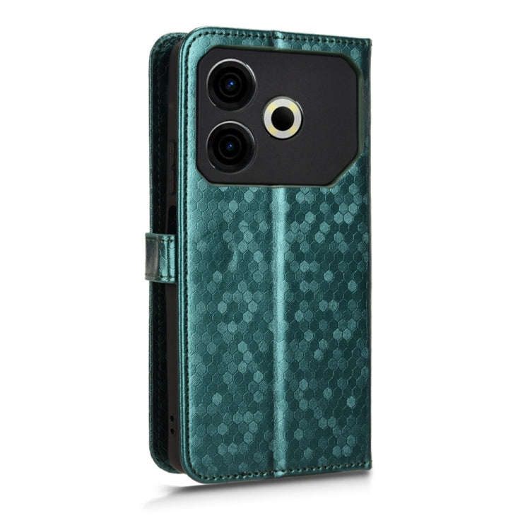 For Tecno Pova 6 Neo Honeycomb Dot Texture Leather Phone Case(Green)
