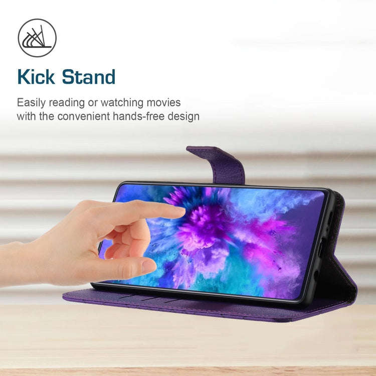 For OnePlus Nord 4 5G Rhombic Grid Texture Leather Phone Case(Purple)