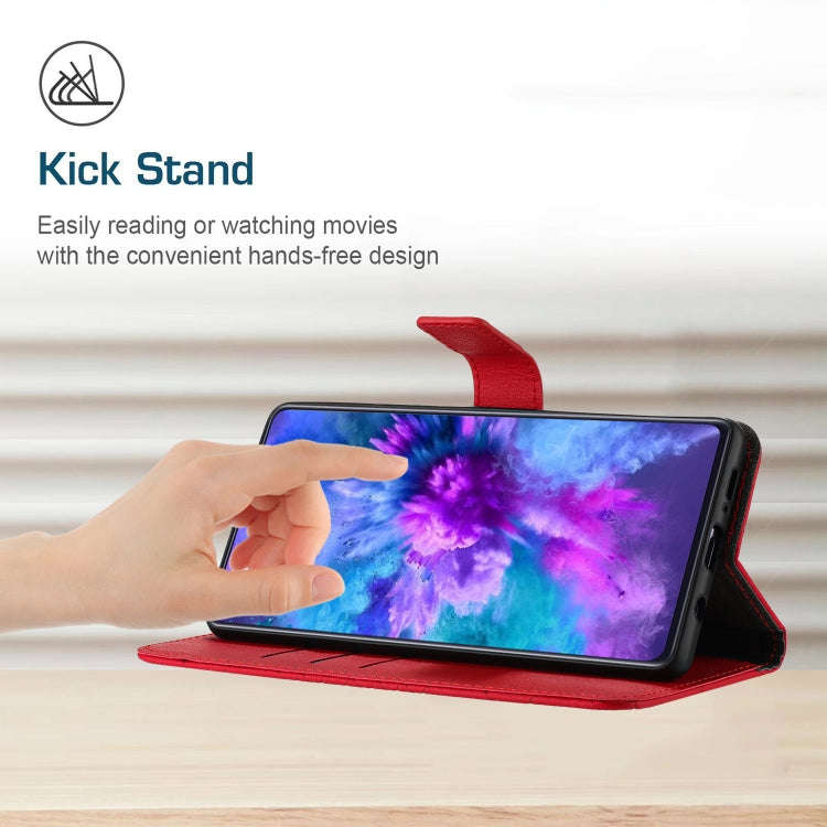 For OnePlus Nord 4 5G Rhombic Grid Texture Leather Phone Case(Red)