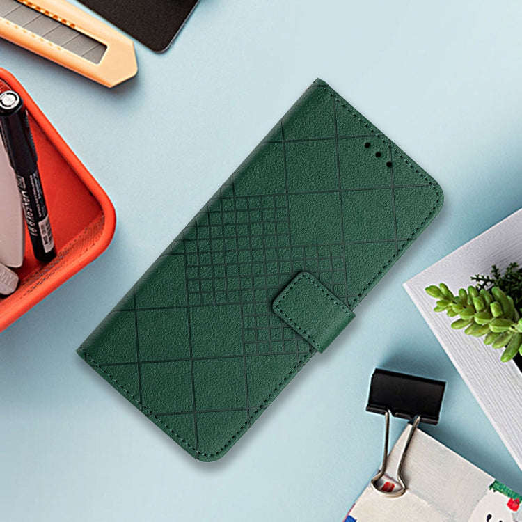 For OnePlus Nord 4 5G Rhombic Grid Texture Leather Phone Case(Green)