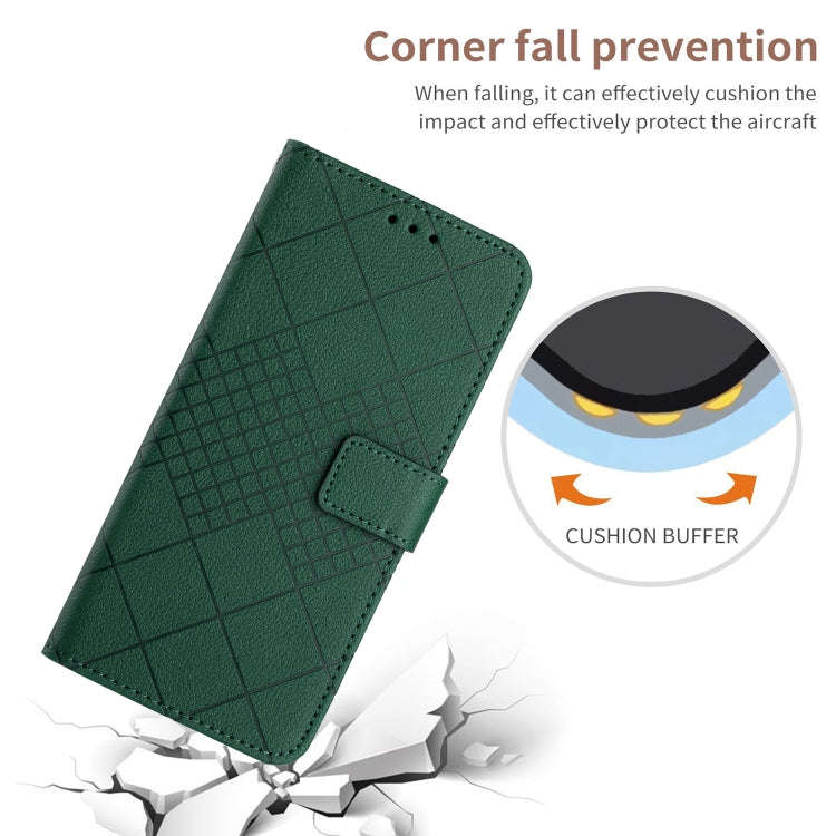 For OnePlus Nord 4 5G Rhombic Grid Texture Leather Phone Case(Green)