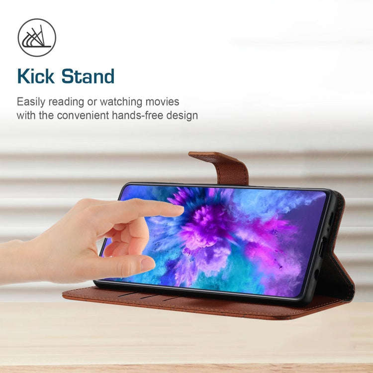 For OnePlus Nord 4 5G Rhombic Grid Texture Leather Phone Case(Brown)