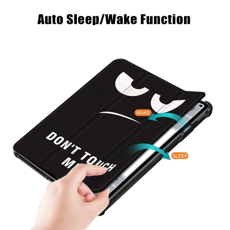 For Huawei MatePad Pro 11 2024 / 2022 Coloured Drawing 3-Fold Smart Leather Tablet Case(Big Eyes)