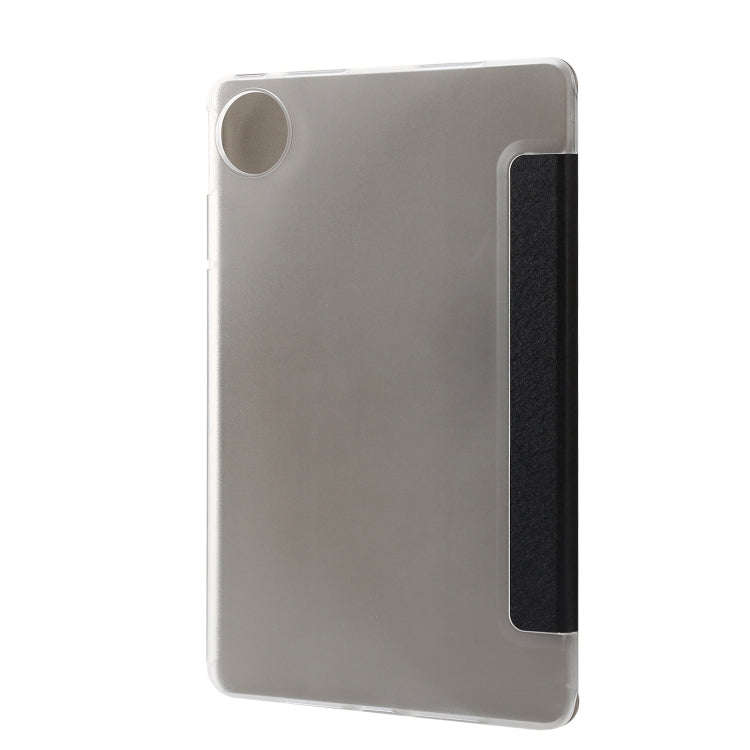 For Huawei MatePad Pro 11 2024 Silk Texture 3-Fold Leather Tablet Case(Black)