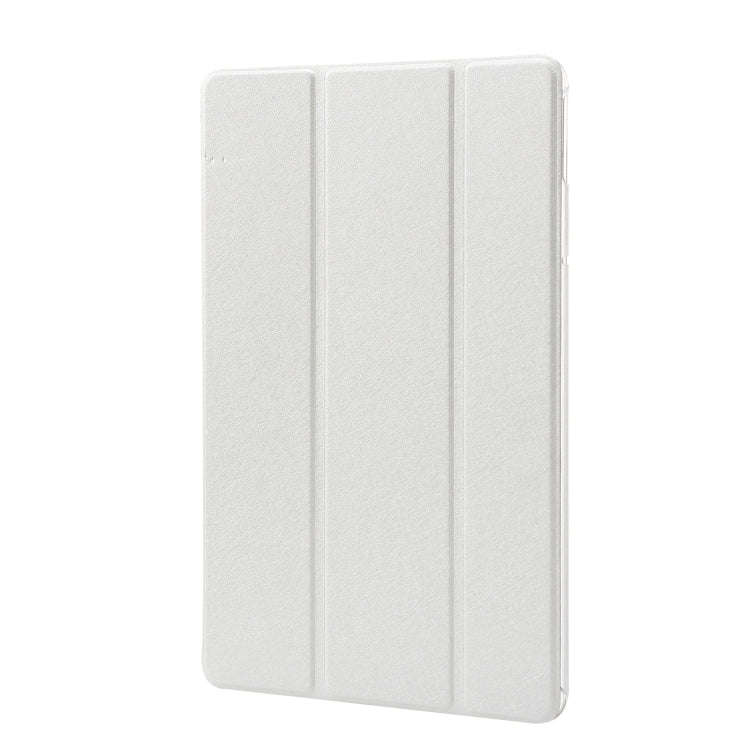 For Huawei MatePad Pro 11 2024 Silk Texture 3-Fold Leather Tablet Case(White)
