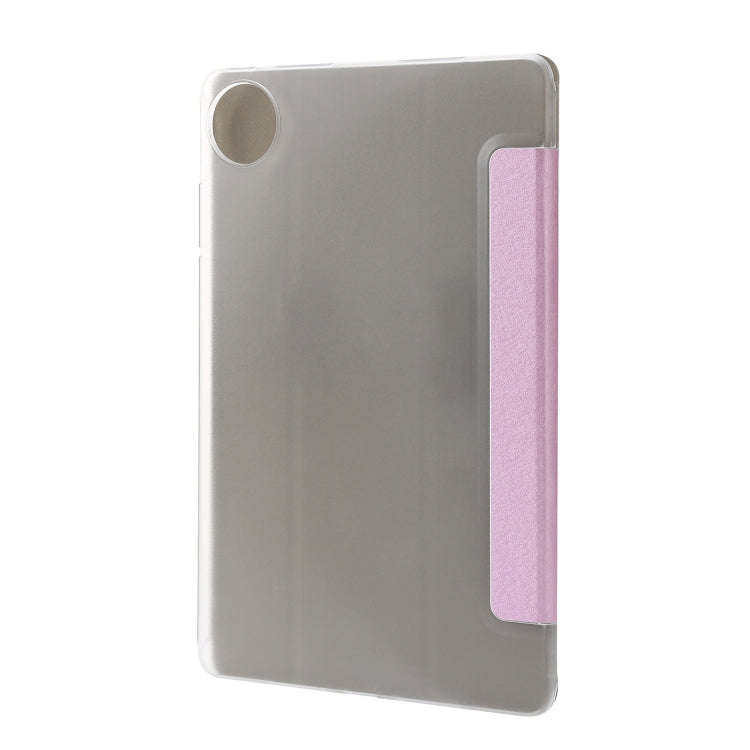 For Huawei MatePad Pro 11 2024 Silk Texture 3-Fold Leather Tablet Case(Light Purple)