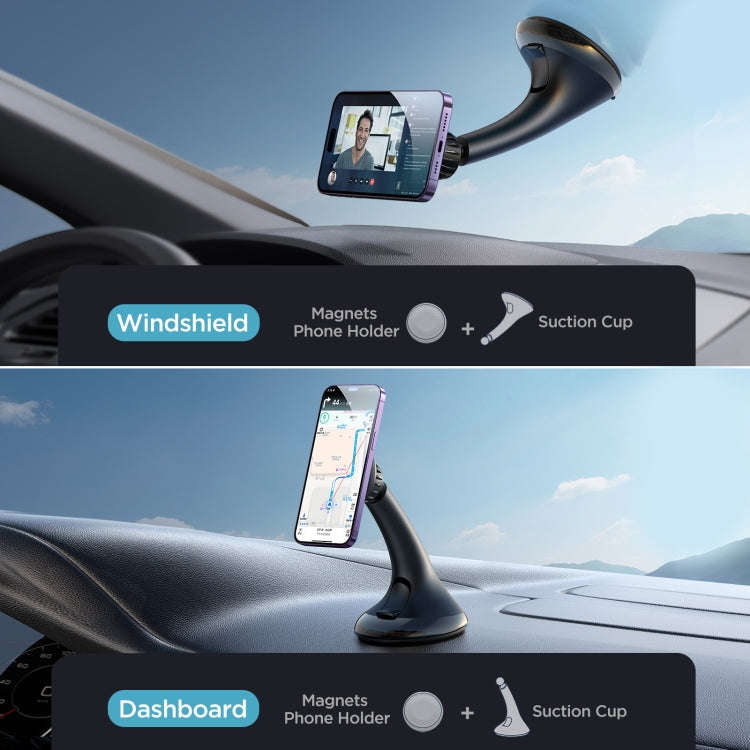 JOYROOM JR-ZS356 Magnetic Car Suction Cup Phone Holder(Black)