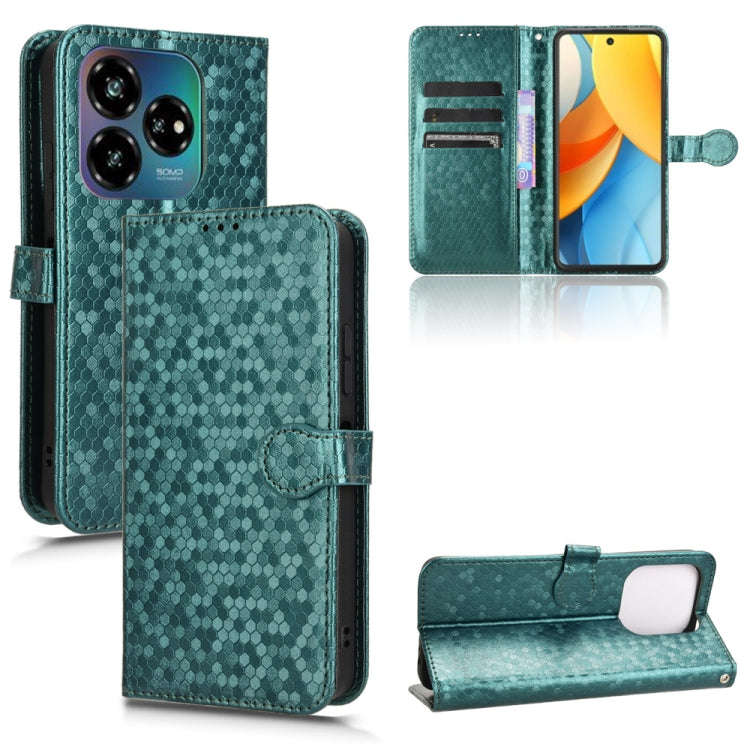 For ZTE nubia Blade V60 Design Honeycomb Dot Texture Leather Phone Case(Green)