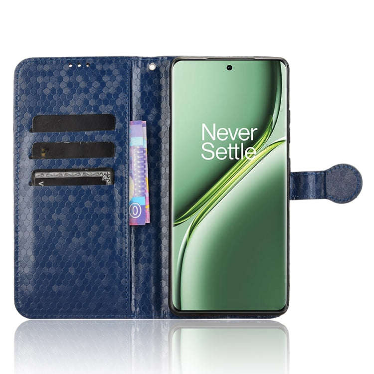 For OnePlus Ace 3 Pro Honeycomb Dot Texture Leather Phone Case(Blue)