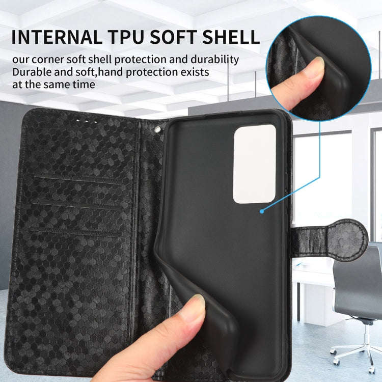 For OnePlus Ace 3 Pro Honeycomb Dot Texture Leather Phone Case(Green)