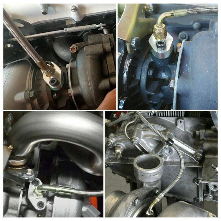For T3 T4 T04E GT42 Car Turbine Oil Supply Pipe Flange Gasket AN4 Joint Adapter
