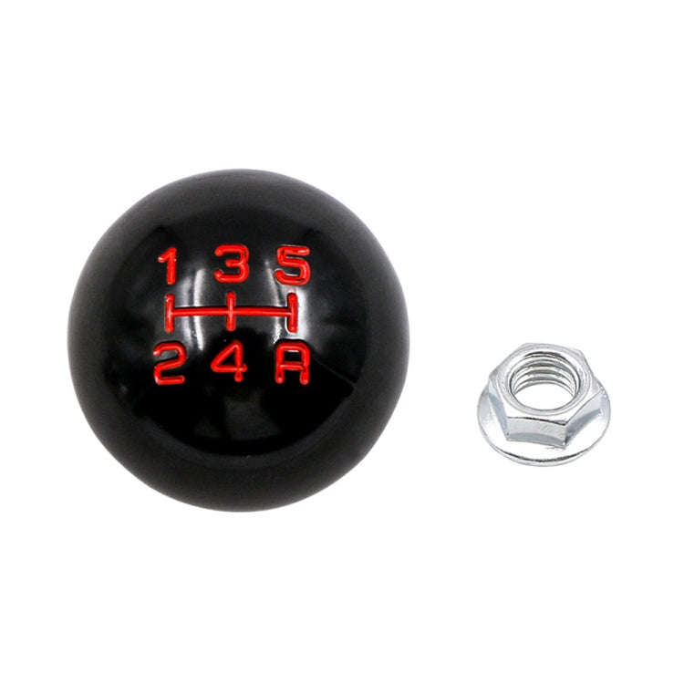 For Honda Series Metal Gear Head Car Modified Gear Stick Shift Knob, Style:5 Speed(Black)