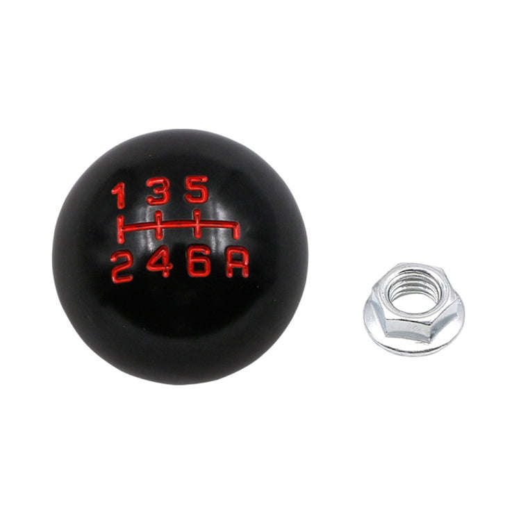 For Honda Series Metal Gear Head Car Modified Gear Stick Shift Knob, Style:6 Speed(Black)