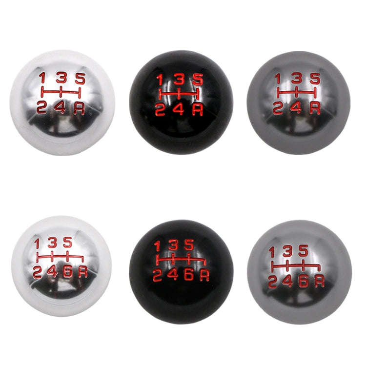 For Honda Series Metal Gear Head Car Modified Gear Stick Shift Knob, Style:6 Speed(Black)