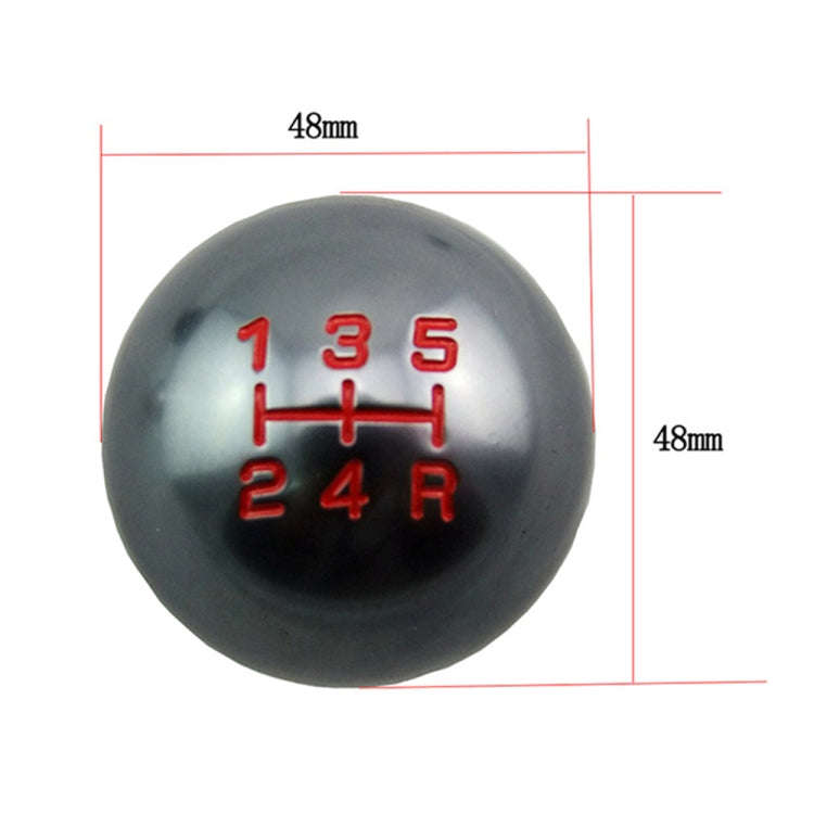 For Honda Series Metal Gear Head Car Modified Gear Stick Shift Knob, Style:6 Speed(Black)