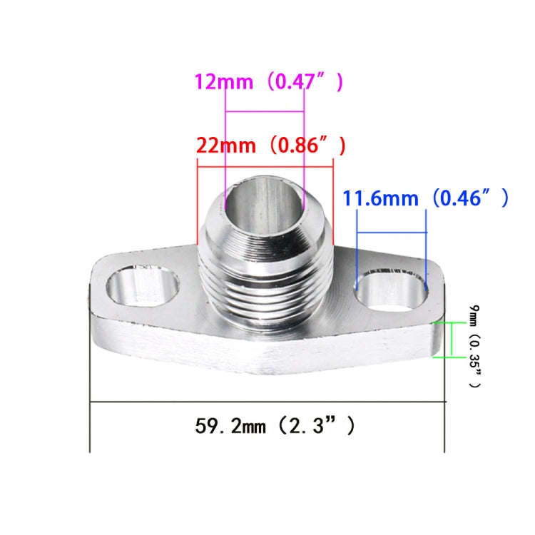 For GT25 / GT28 / GT30 Car Turbine Oil Supply Pipe Flange Gasket AN10 Joint Adapter