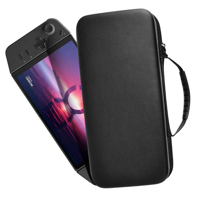 For Lenovo Legion Go  Portable EVA Leather Grain Game Console Storage Bag(Black)