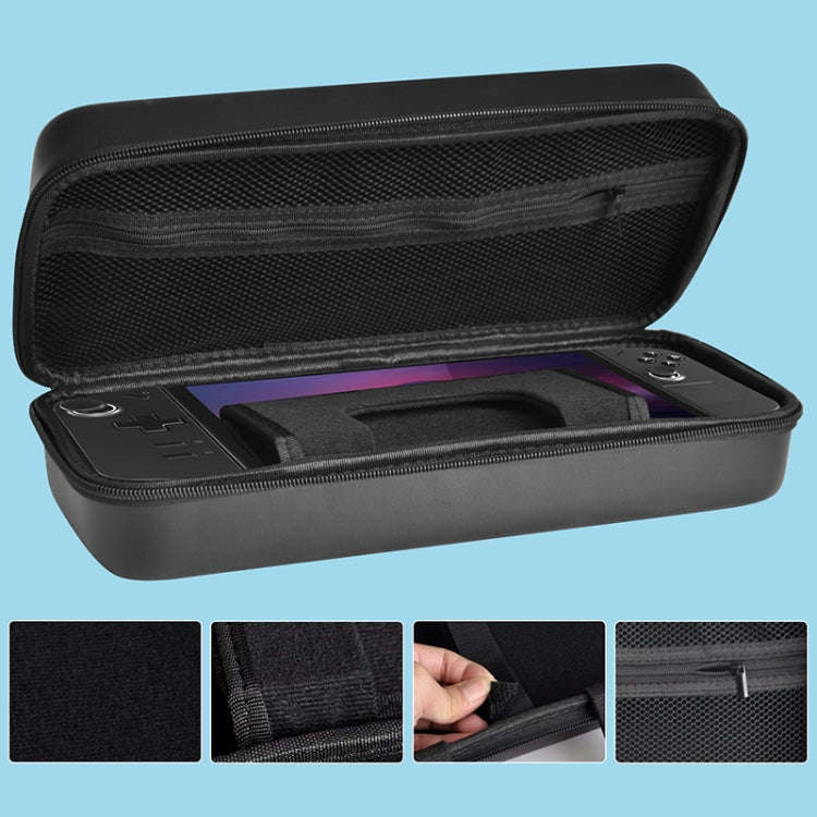 For Lenovo Legion Go  Portable EVA Leather Grain Game Console Storage Bag(Black)