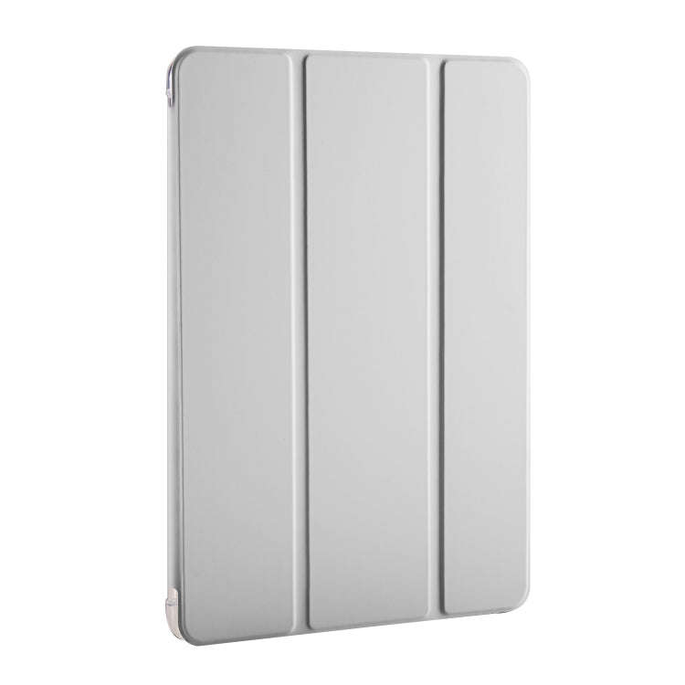 For Huawei MatePad Pro 11 2024 3-fold Clear TPU Leather Tablet Case with Pen Slot(Grey)