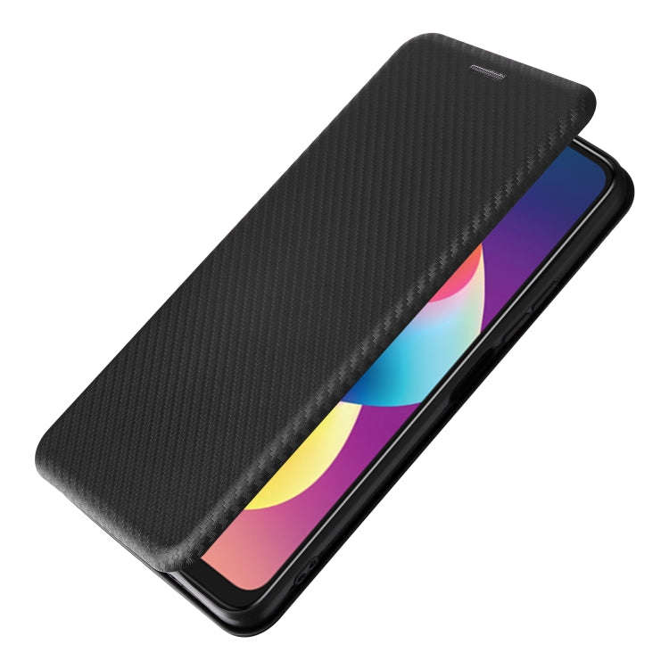For TCL 50 LE 5G Carbon Fiber Texture Flip Leather Phone Case(Black)