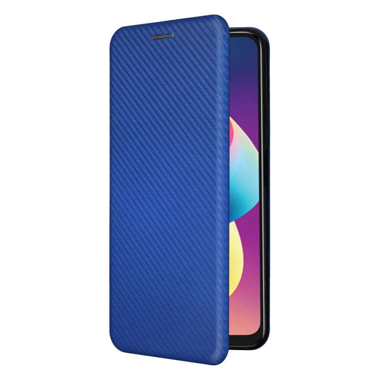 For TCL 50 LE 5G Carbon Fiber Texture Flip Leather Phone Case(Blue)