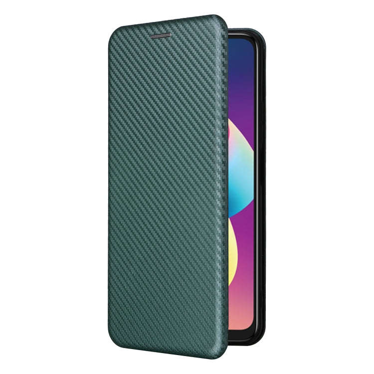 For TCL 50 LE 5G Carbon Fiber Texture Flip Leather Phone Case(Green)