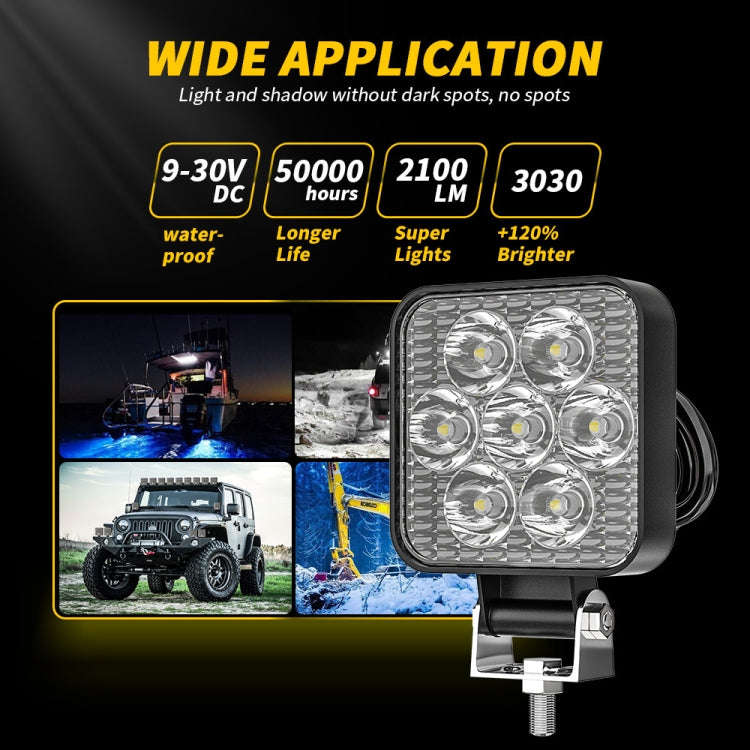 12-30V 12W 6000K 2.5 inch Car LED Engineering Auxiliary Light(White Light)