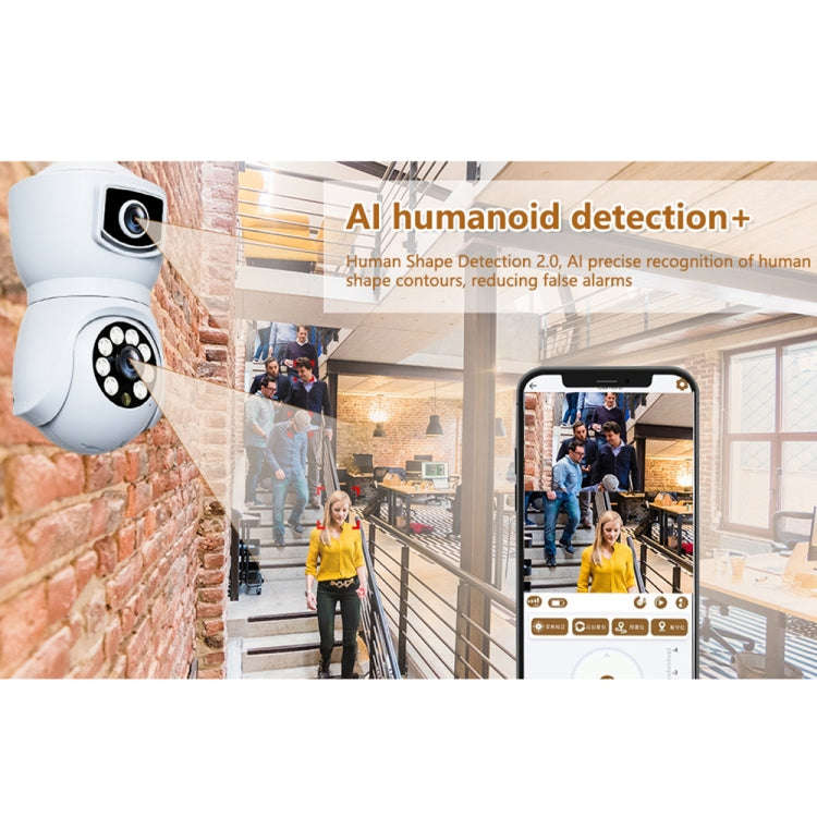 DP41 Bulb-type Dual-lens Motion Tracking Smart Camera Supports Voice Intercom(White)