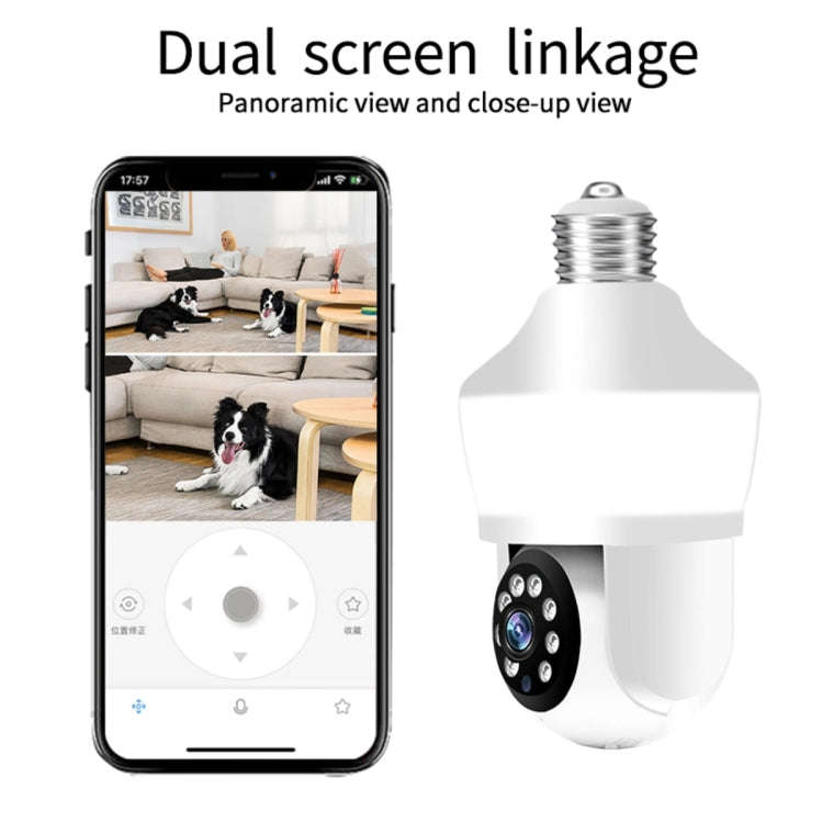 DP43 Bulb-type Motion Tracking Night Vision Smart Camera Supports Voice Intercom(White)