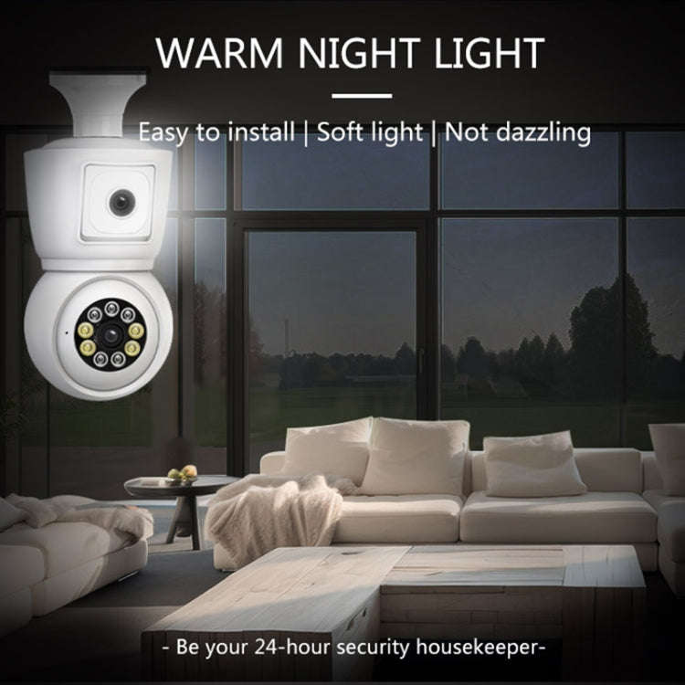 DP44 Bulb-type Motion Tracking Night Vision Smart Camera Supports Voice Intercom(White)