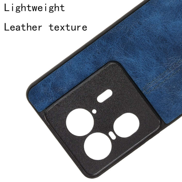 For Motorola Edge 50 Ultra / X50 Ultra Cow Pattern Sewing Back Cover Phone Case(Blue)