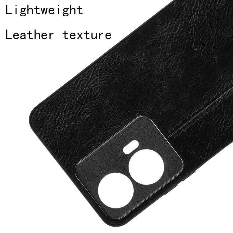 For Motorola Moto E14 Cow Pattern Sewing Back Cover Phone Case(Black)