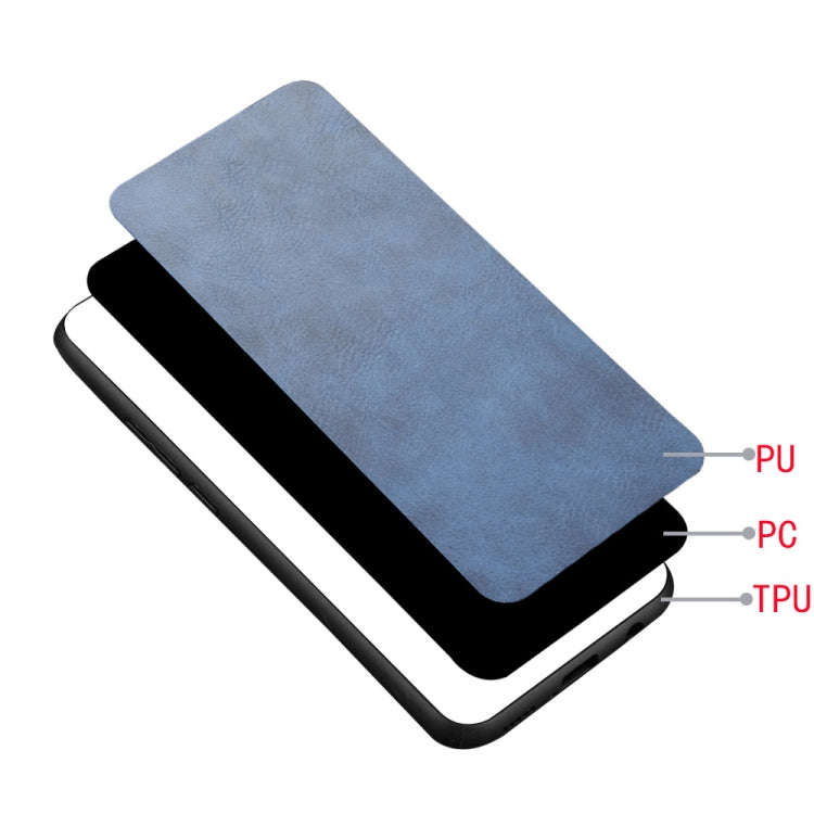 For Motorola Edge 50 Fusion Cow Pattern Sewing Back Cover Phone Case(Blue)