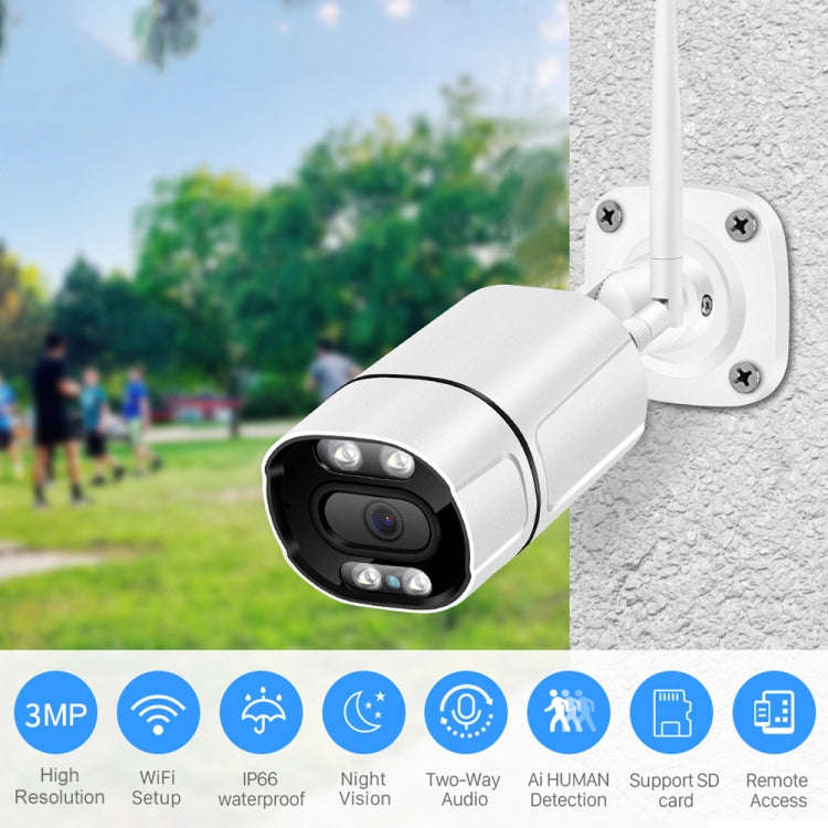 Q39 Motion Tracking Night Vision Smart Camera Supports Voice Intercom, Plug Type:AU Plug(White)