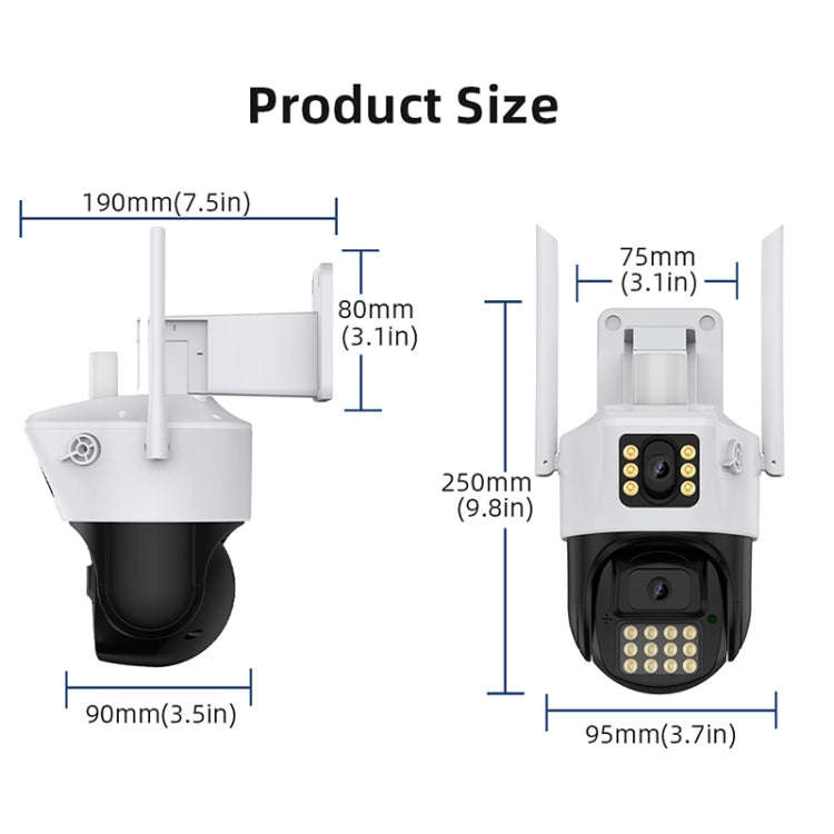 QX86 Motion Tracking Night Vision Smart Camera Supports Voice Intercom, Plug Type:EU Plug(White)