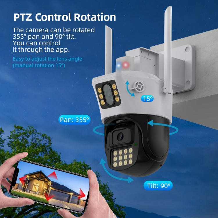 QX86 Motion Tracking Night Vision Smart Camera Supports Voice Intercom, Plug Type:EU Plug(White)