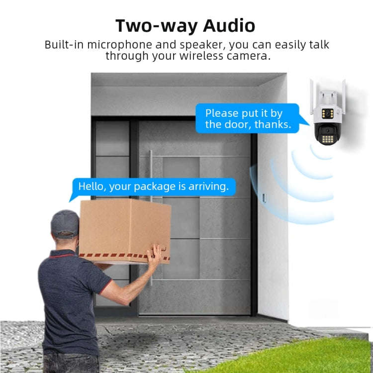 QX86 Motion Tracking Night Vision Smart Camera Supports Voice Intercom, Plug Type:EU Plug(White)