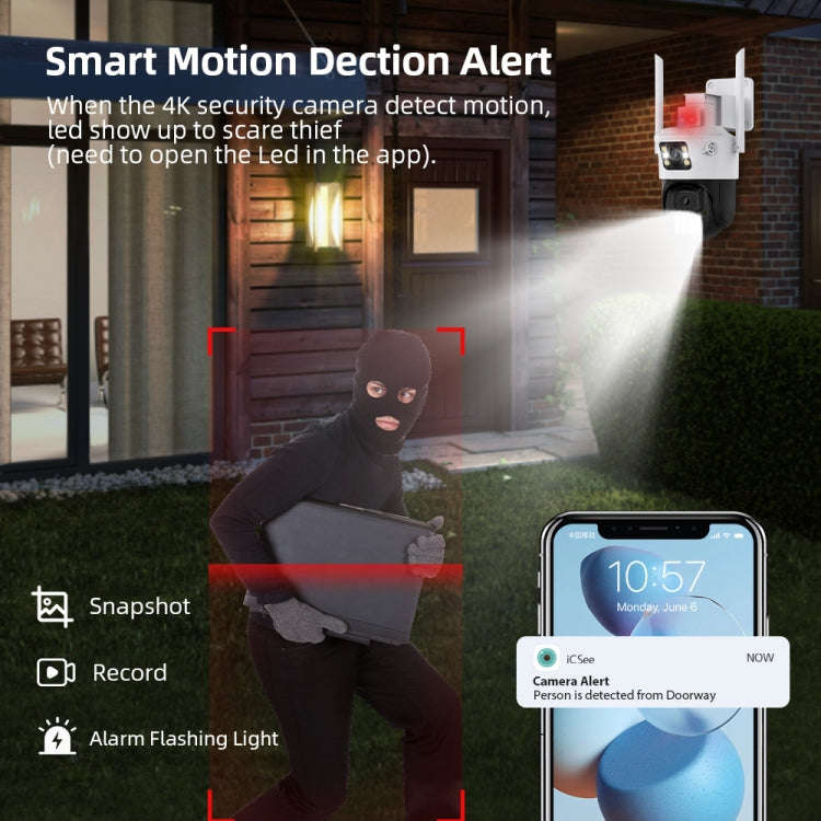 QX86 Motion Tracking Night Vision Smart Camera Supports Voice Intercom, Plug Type:UK Plug(White)