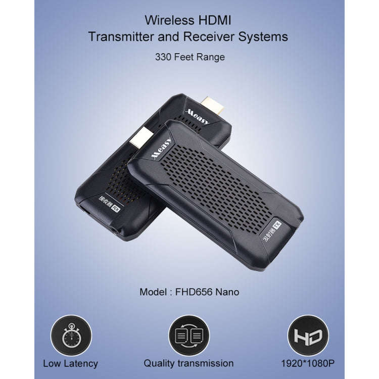 Measy FHD656 Nano 1080P HDMI 1.4 HD Wireless Audio Video Double Mini Transmitter Receiver Extende...