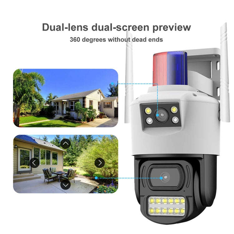 QX105 2MP Outdoor Waterproof WiFi Dual Lens Surveillance Camera(UK Plug)